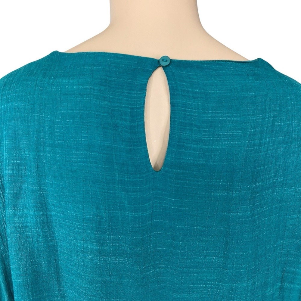 Umgee Tunic Women 1XL Turquoise Green Embroidered Boho Flowy Dress - Picture 6 of 16